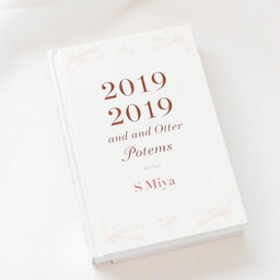 A beautifully decorated white poetry book cover featuring elegant typography