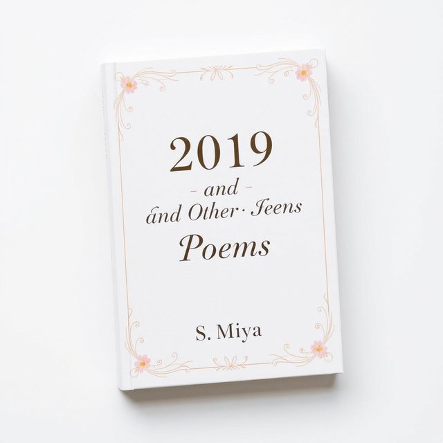 A beautifully decorated white poetry book cover featuring elegant typography