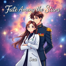 A romantic book cover featuring two animated characters in a Manhua style