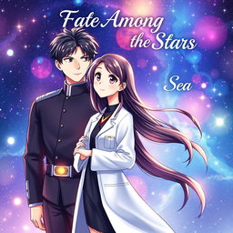 A romantic book cover featuring two animated characters in a Manhua style