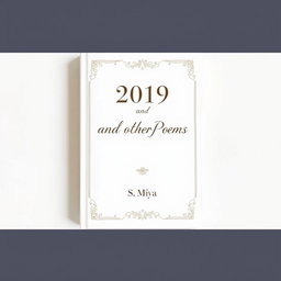 A fullscreen decorated white poetry book cover featuring an elegant layout