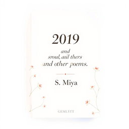 A fullscreen decorated white poetry book cover featuring an elegant layout