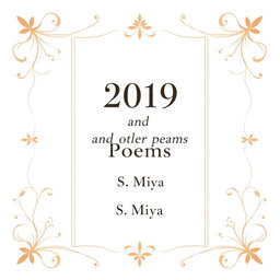 A fullscreen decorated white poetry book cover featuring an elegant layout