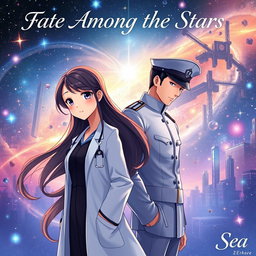 A romantic book cover featuring two animated characters in a Manhua style, creating an aesthetic and captivating visual