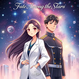 A romantic book cover featuring two animated characters in a Manhua style, creating an aesthetic and captivating visual