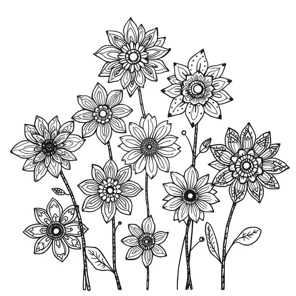 Dive into Intricate Zentangle Flowers