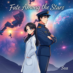 A romantic book cover featuring two animated characters in a Manhua style