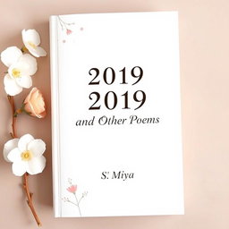 A beautifully designed full-page cover for a poetry book titled '2019 and Other Poems'
