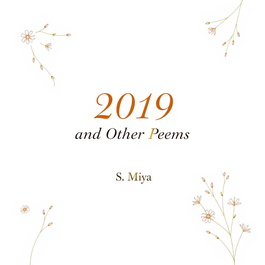 A beautifully designed full-page cover for a poetry book titled '2019 and Other Poems'