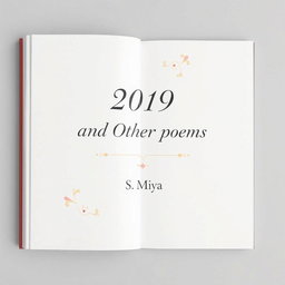 A beautifully designed full page book cover for a poetry collection