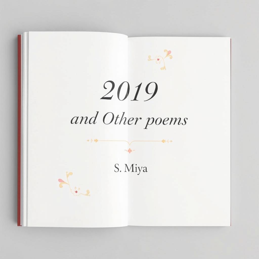 A beautifully designed full page book cover for a poetry collection