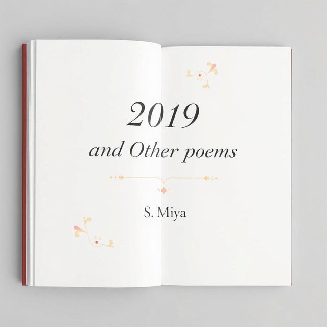 A beautifully designed full page book cover for a poetry collection