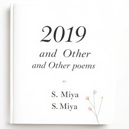 A beautifully designed full page book cover for a poetry collection