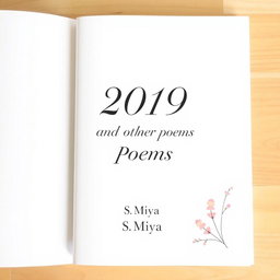 A beautifully designed full page book cover for a poetry collection