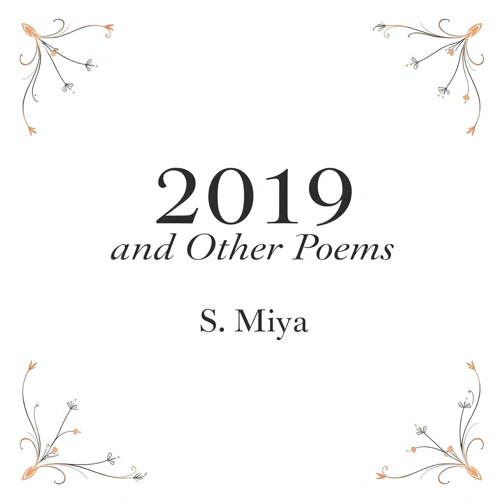 A beautifully designed full-page poetry book cover featuring a predominantly white background