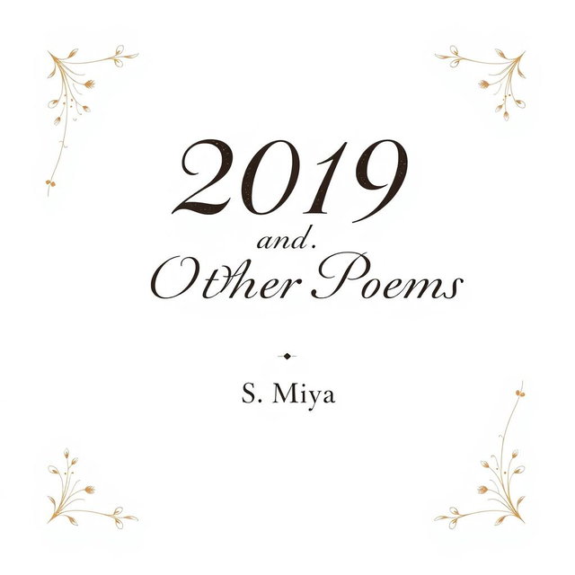 A beautifully designed full-page poetry book cover featuring a predominantly white background