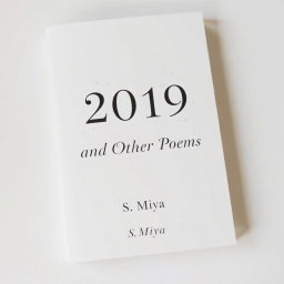 A beautifully decorated full-page white poetry book cover featuring the title '2019 and Other Poems' prominently displayed in elegant, artistic typography