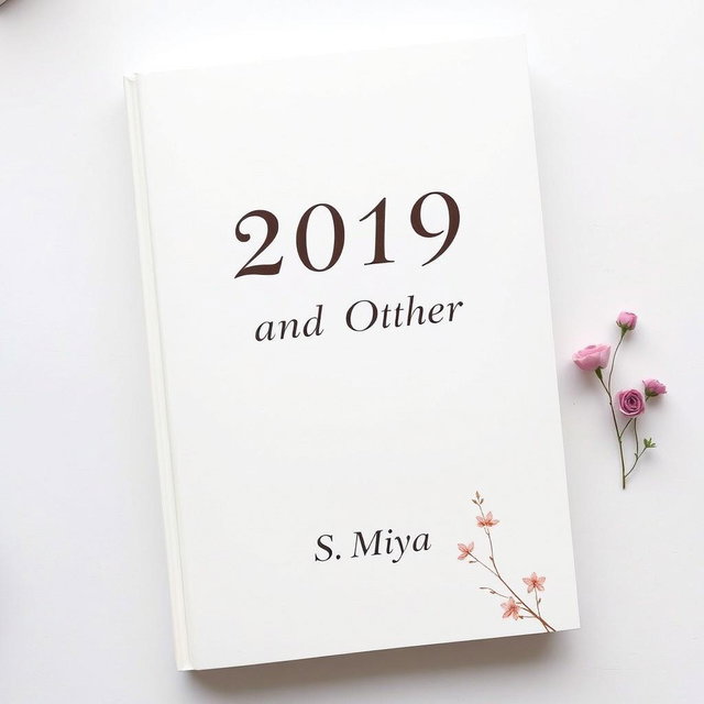 A beautifully decorated full-page white poetry book cover featuring the title '2019 and Other Poems' prominently displayed in elegant, artistic typography