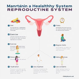 An informative infographic on maintaining a healthy reproductive system