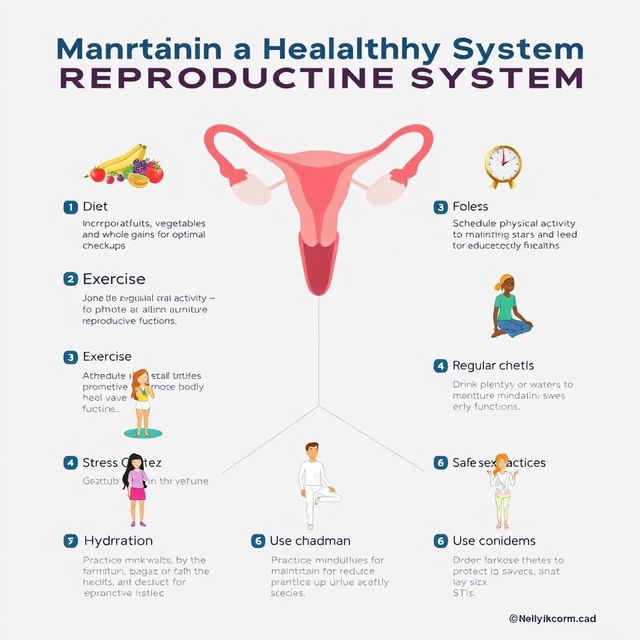 An informative infographic on maintaining a healthy reproductive system