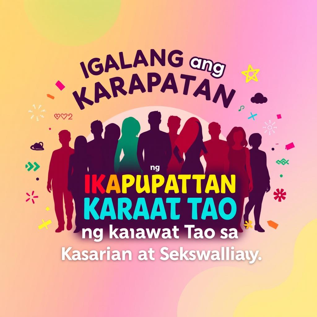 A vibrant and eye-catching poster promoting respect for everyone's rights in choosing their gender and sexuality