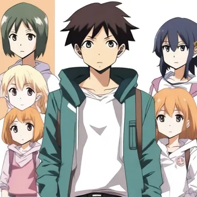 In the popular anime series, the main character is portrayed as an addle-head who often gets into comically confusing situations.