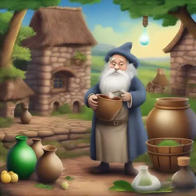 In the magical fantasy world, there was a village full of addle-heads who constantly mixed up spells and potions.