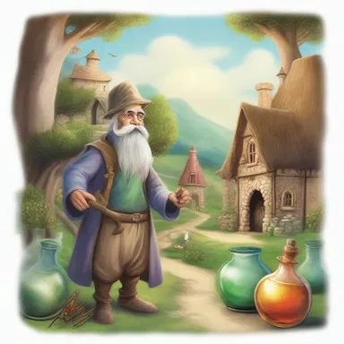 In the magical fantasy world, there was a village full of addle-heads who constantly mixed up spells and potions.