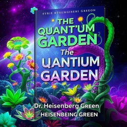 A book cover design for 'The Quantum Garden' by Dr