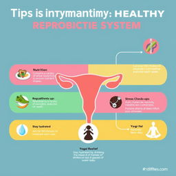 A unique infographic creatively presenting tips for maintaining a healthy reproductive system