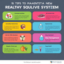 A unique infographic creatively presenting tips for maintaining a healthy reproductive system