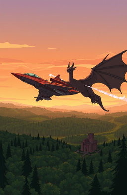 A modern nation transported to a medieval fantasy world, depicted in a simplistic anime or 2D art style