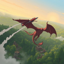 A modern nation transported to a medieval fantasy world, illustrated in a simplistic anime or 2D art style