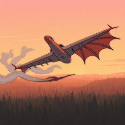 A modern nation transported to a medieval fantasy world, illustrated in a simplistic anime or 2D art style