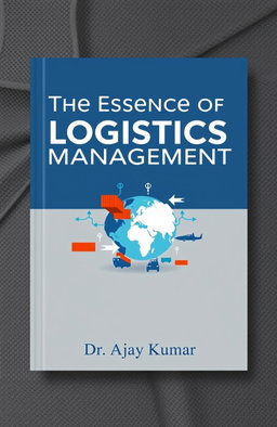 A professional and engaging book cover design for "The Essence of Logistics Management" by Dr