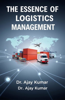 A visually striking cover for a book titled 'The Essence of Logistics Management' by Dr