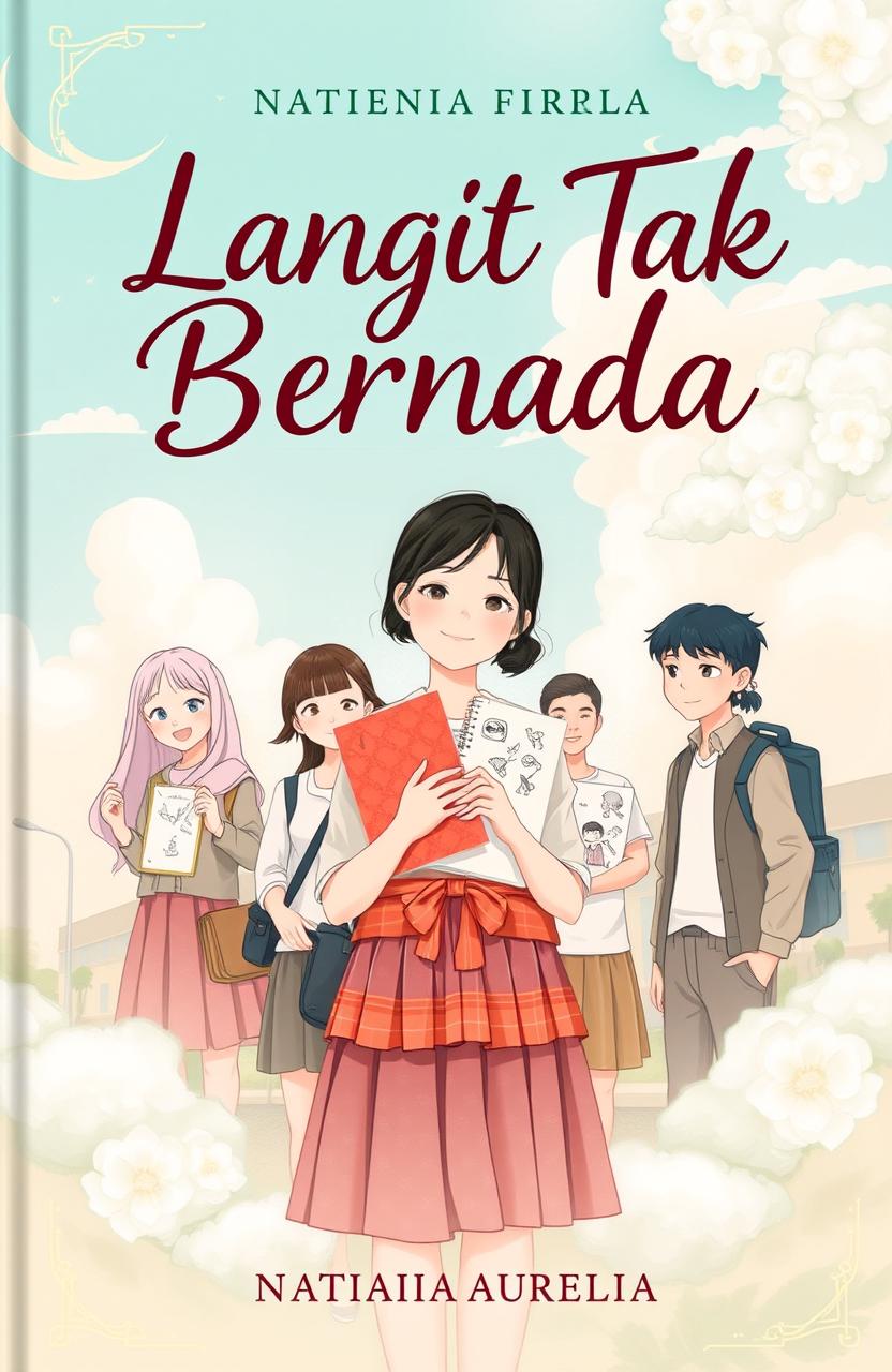 A novel cover for 'Langit Tak Bernada' by Natania Aurelia