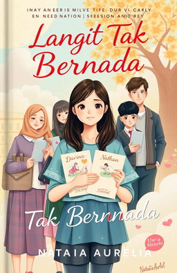 A novel cover for 'Langit Tak Bernada' by Natania Aurelia