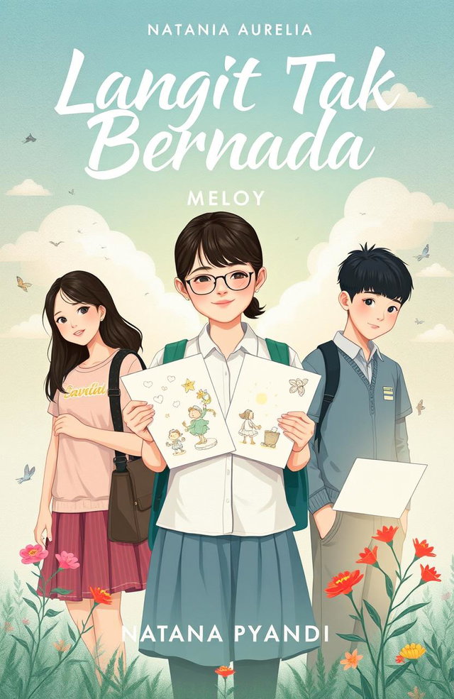 A novel cover for 'Langit Tak Bernada' by Natania Aurelia