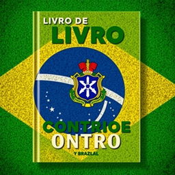 A book cover design featuring the title "Livro de Controle" prominently displayed