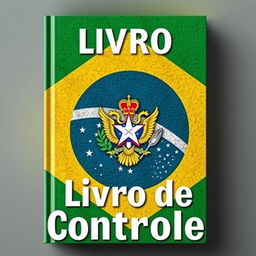 A book cover design featuring the title "Livro de Controle" prominently displayed