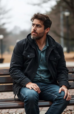 A contemplative scene capturing the essence of silent struggles faced by a man with self-doubt and insecurities