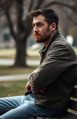 A contemplative scene capturing the essence of silent struggles faced by a man with self-doubt and insecurities