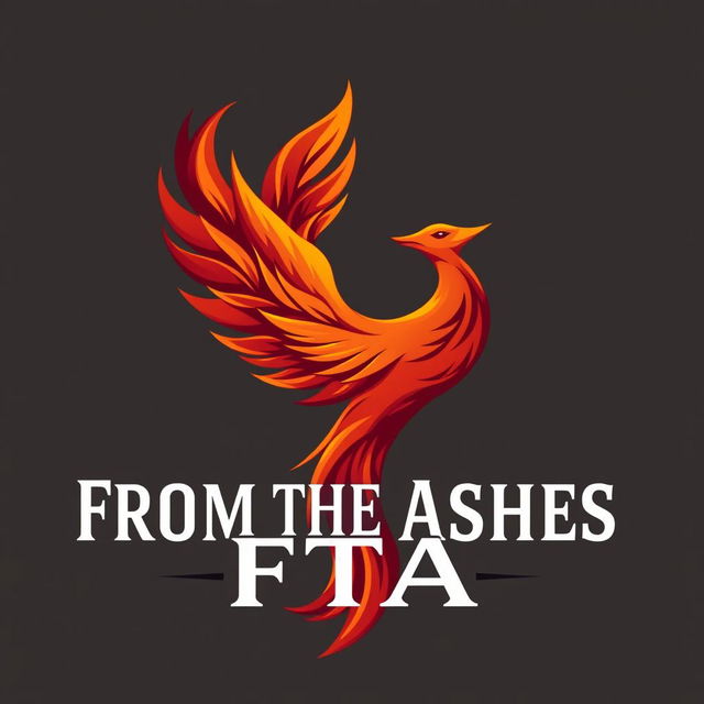 A bold and elegant logo design featuring a stylized Phoenix rising majestically from its ashes