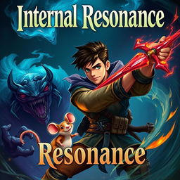 A captivating book cover titled 'Internal Resonance' featuring fantasy style lettering