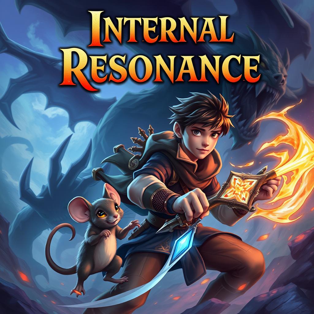A captivating book cover titled 'Internal Resonance' featuring fantasy style lettering