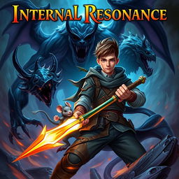 A captivating book cover titled 'Internal Resonance' featuring fantasy style lettering