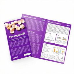 A research brochure on fire retardant using eggshell, designed in a portrait layout