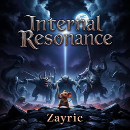 A dramatic book cover featuring an epic dark fantasy scene