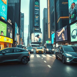 A highly engaging promotional video showcasing innovative technology in a futuristic urban setting